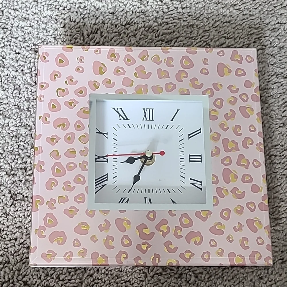 Leopard Print Standing Clock